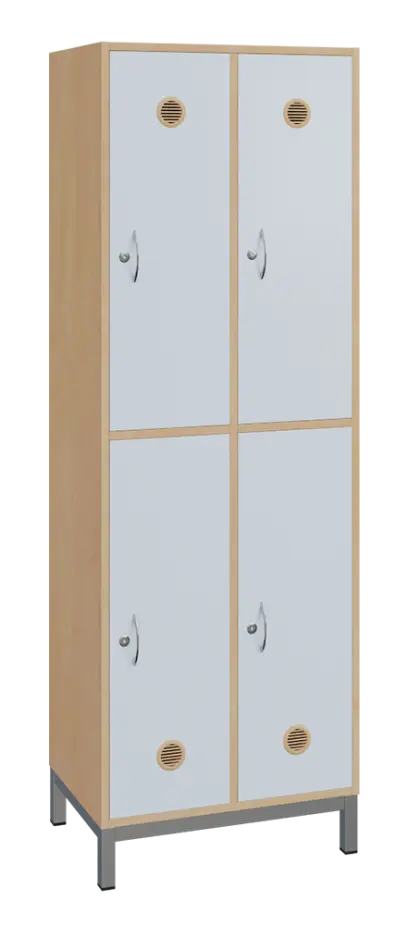 SBS-2222 šatní skříň 4-boxová, 1800x600x400 mm, kovové nohy, korpus bříza irská, dvířka bílá SBS-2222 šatní skříň 4-boxová, 1800x600x400 mm, kovové nohy, korpus bříza irská, dvířka bílá
